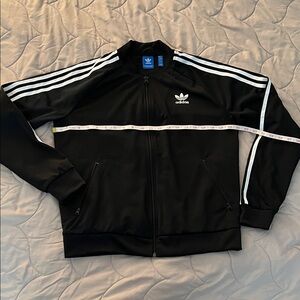 Adidas Womens Black and White Track Jacket
